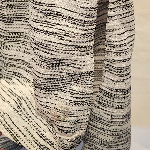 Rainbeau Curves‎ Hooded Tank Top Women's 14-16 Gray/White Striped Drawstring - Picture 4 of 11